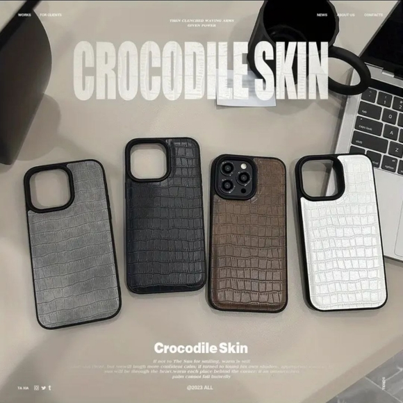 Crocodile Pattern Case For iPhone 14 Pro Max - BLACK-SALE - Picture 3 of 8